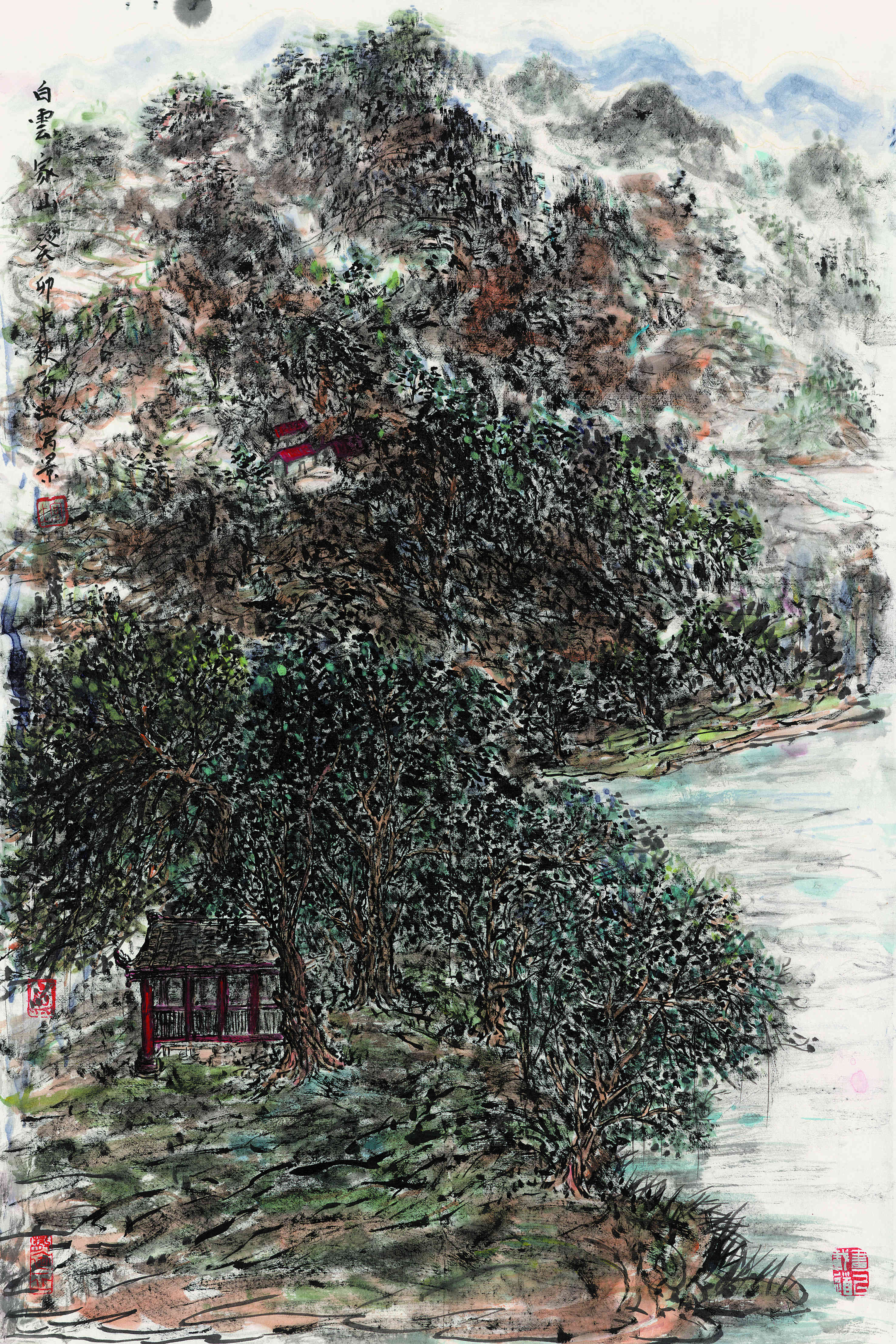 刘向上《白云家山》 69cm×46cm 2023年