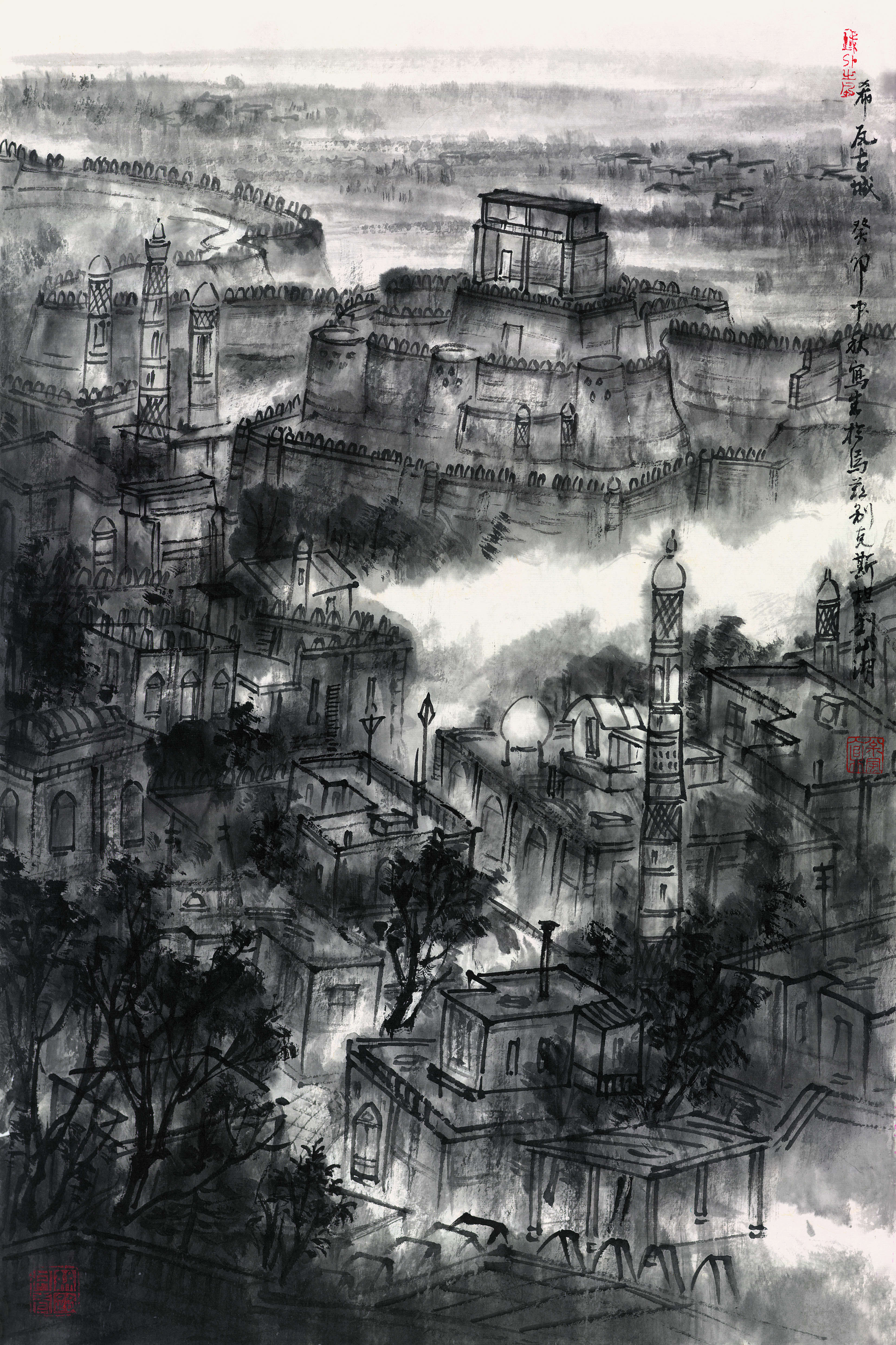 刘扬标《希瓦古城》 69cm×46cm 2023年