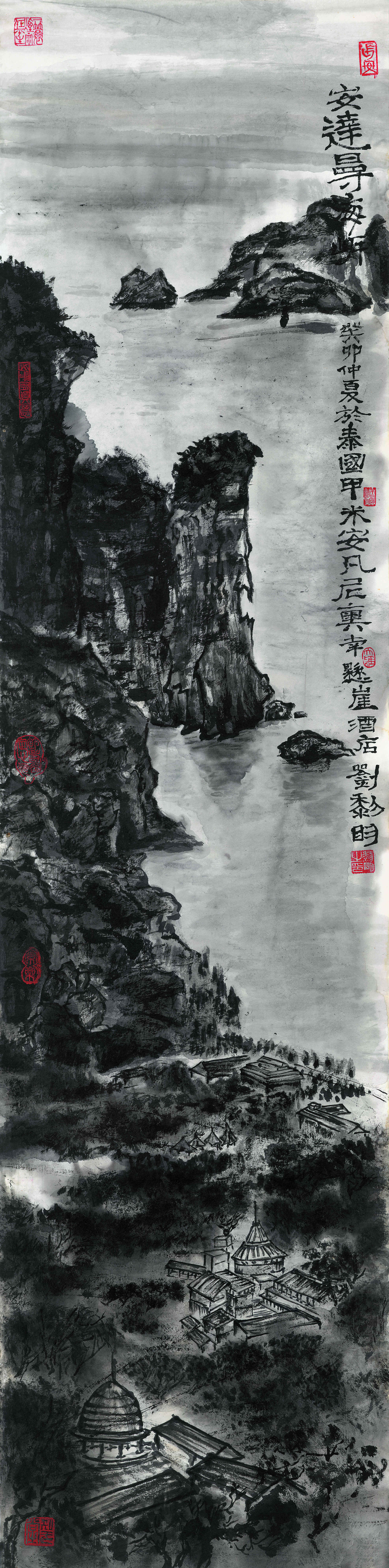 刘黎明《安达曼海岸》138cm×34cm 2023年