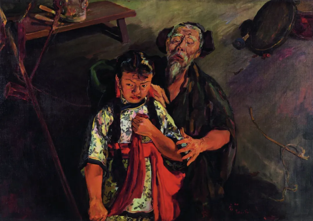 司徒乔《放下你的鞭子》油画 124cm×177cm 中国美术馆藏