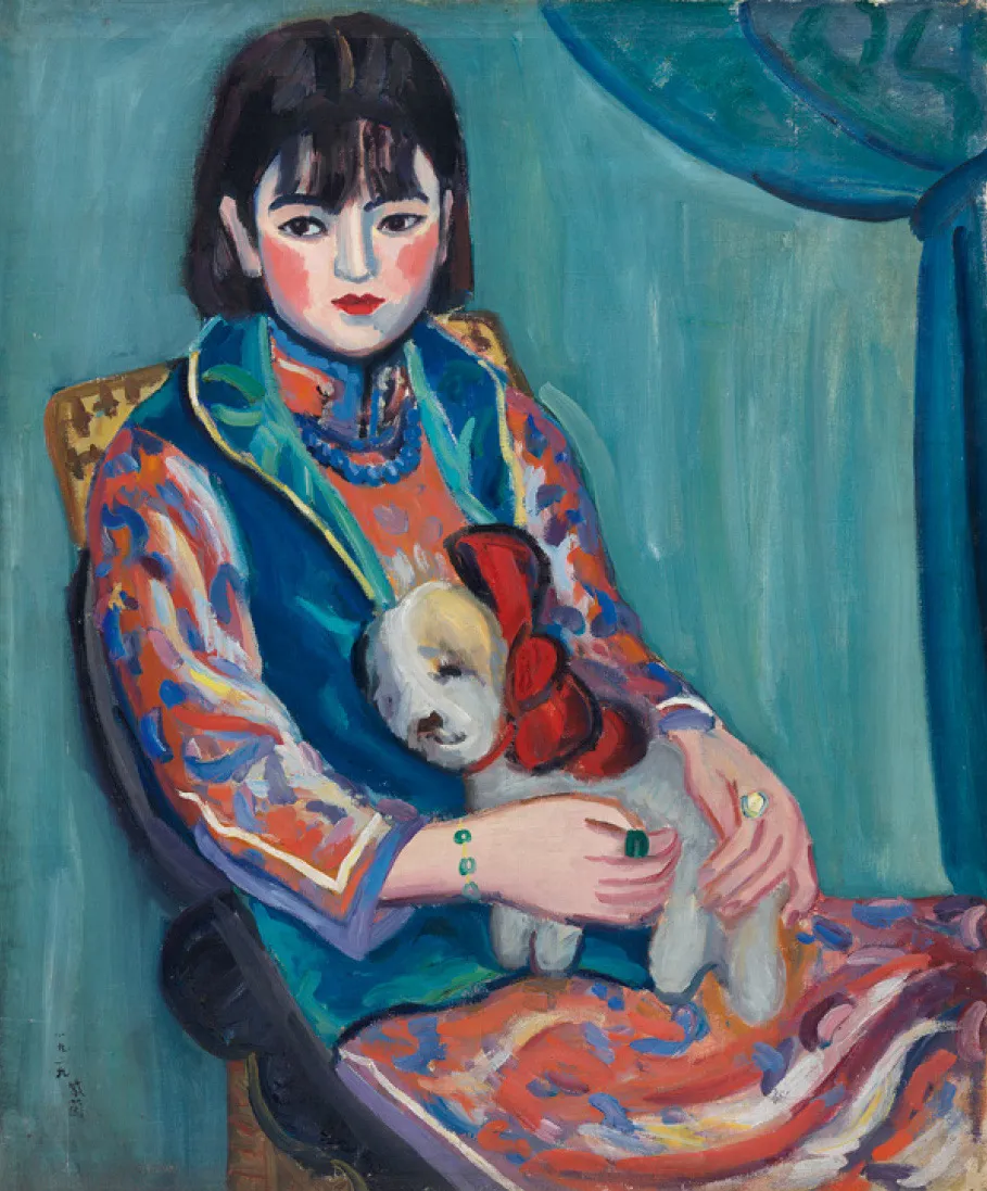 关紫兰《少女像》,油画,90cm×75cm,1929年,中国美术馆藏