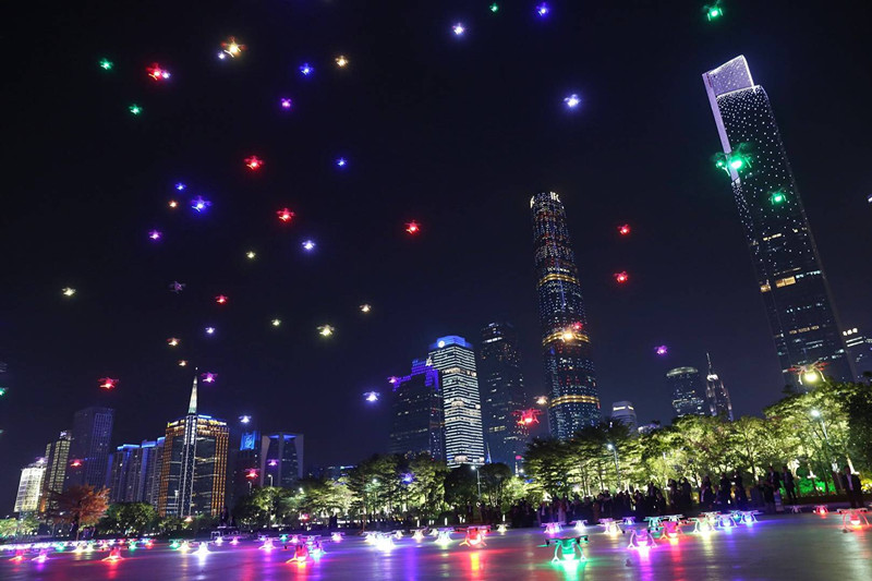 1180 drones lit up Guangzhou's night sky celebrating the Fortune Global Forum