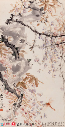 高剑父 《紫藤蜻蜓》 高剑父 《紫藤蜻蜓》