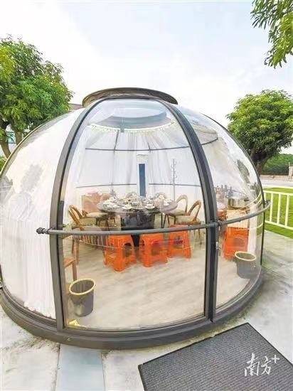 中辉绿建为卡塔尔世界杯“球迷村”打造的星空屋。受访者供图