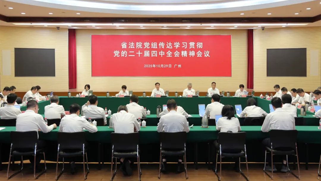 广东高院传达学习贯彻党的二十届四中全会精神