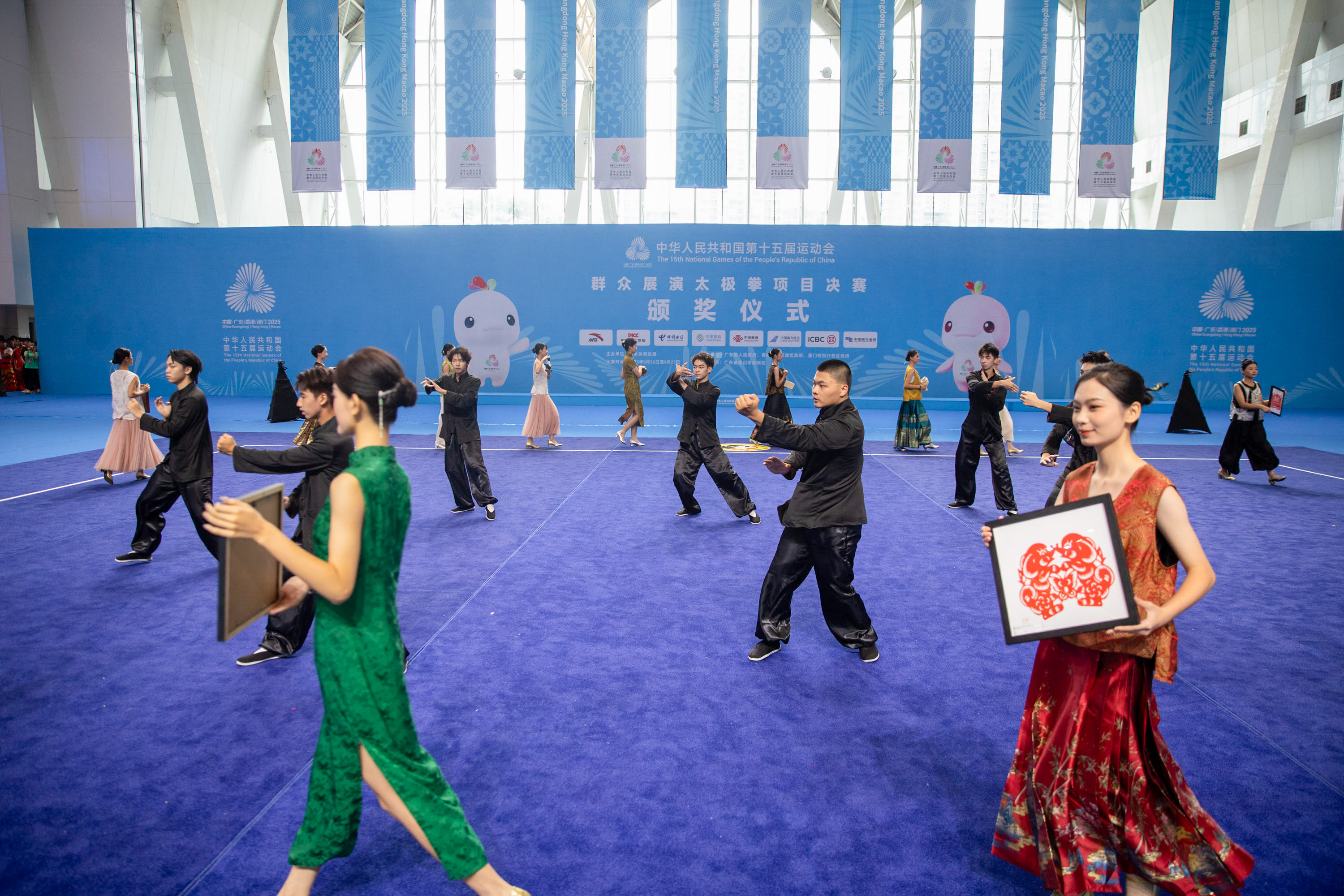 现场体育展演。