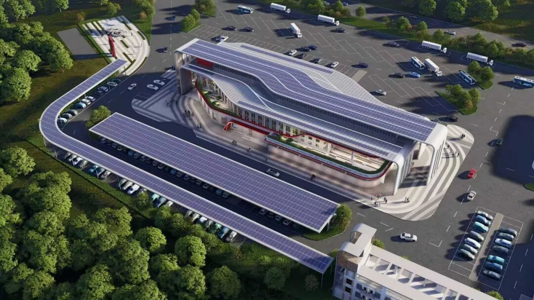 址山服务区(南区)效果图