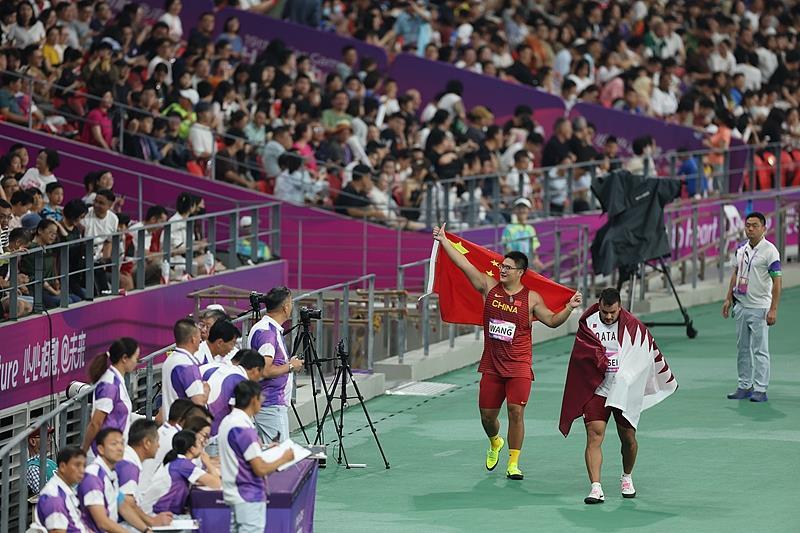 △2023年9月30日,王琦夺得杭州亚运会田径男子链球项目冠军。