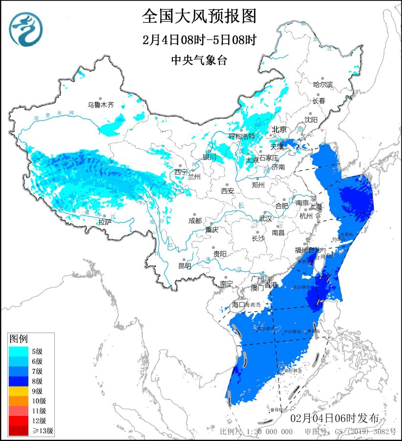 大風藍色預警：西藏青海部分地區(qū)陣風可達9至10級