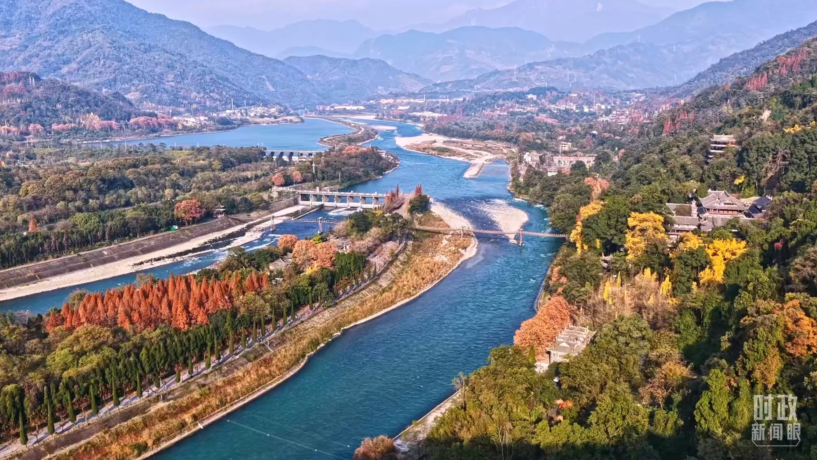 △都江堰。（总台央视记者范凯拍摄）