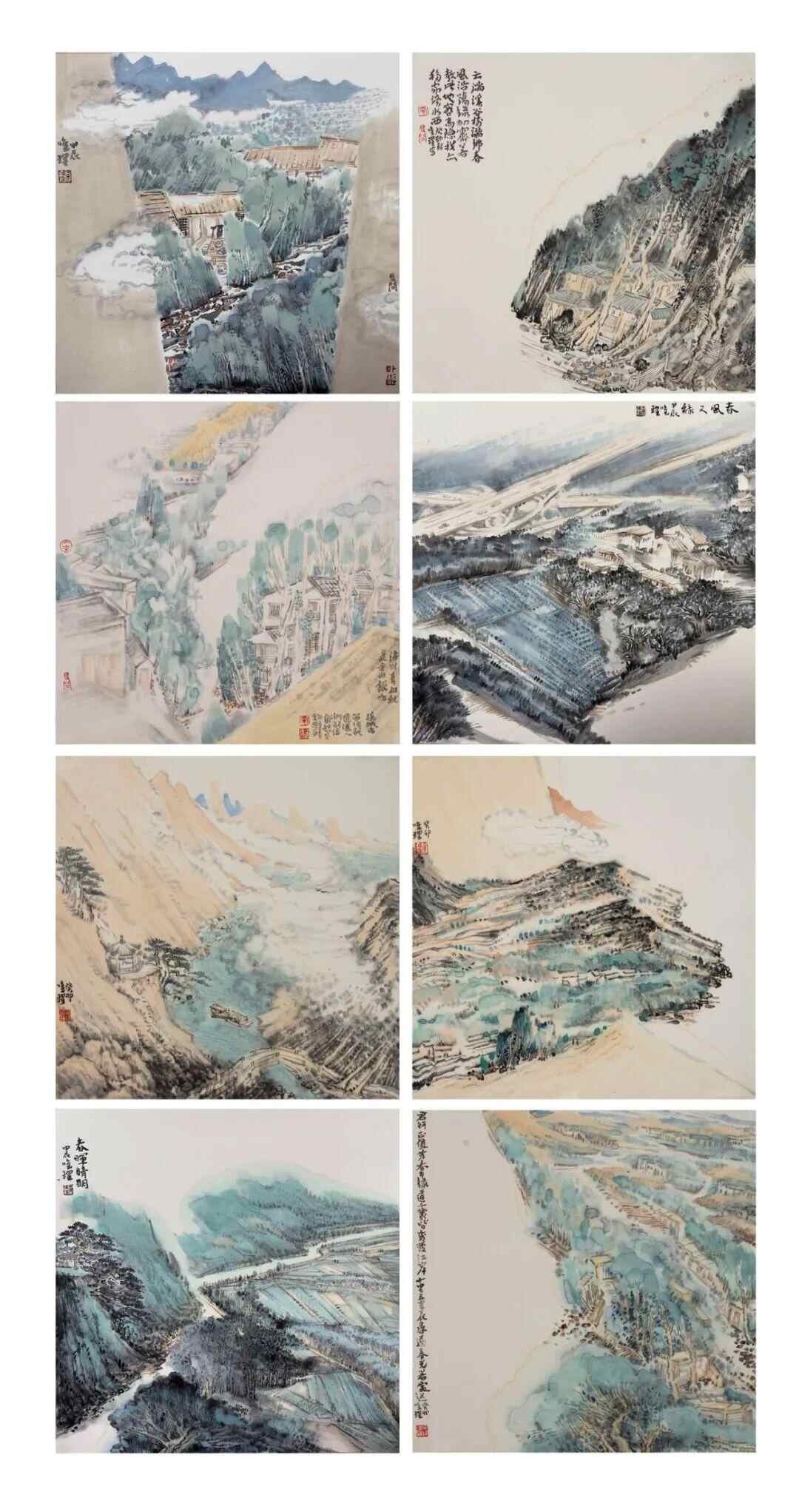 《绿美家园》黄唯理 33cmx33cmx8 中国画 2024年