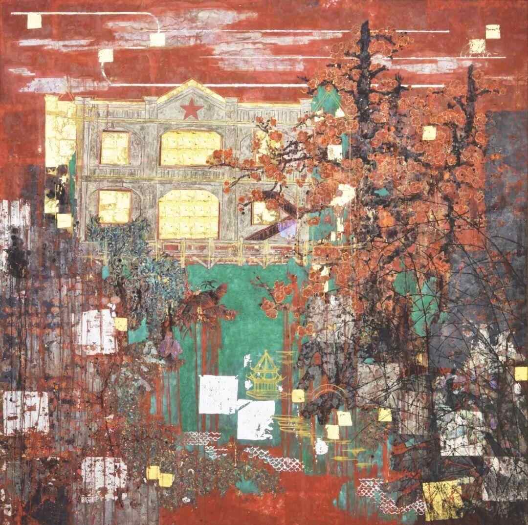 《红星照南粤之潮州七日红》戴小曼 150cmX50cm 中国画 2023年