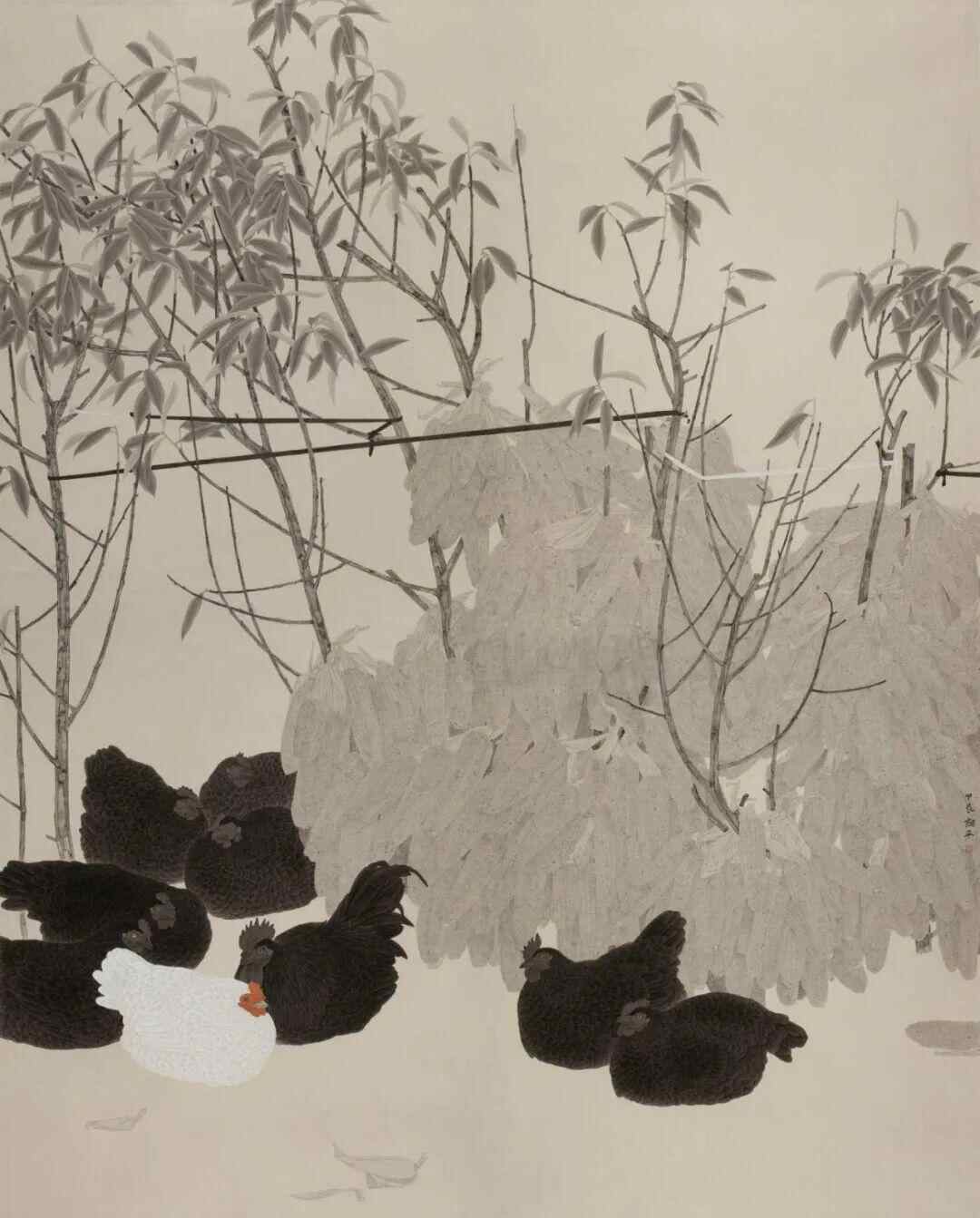 《丰收》冯剑平 218cmx175cm 中国画 2024年