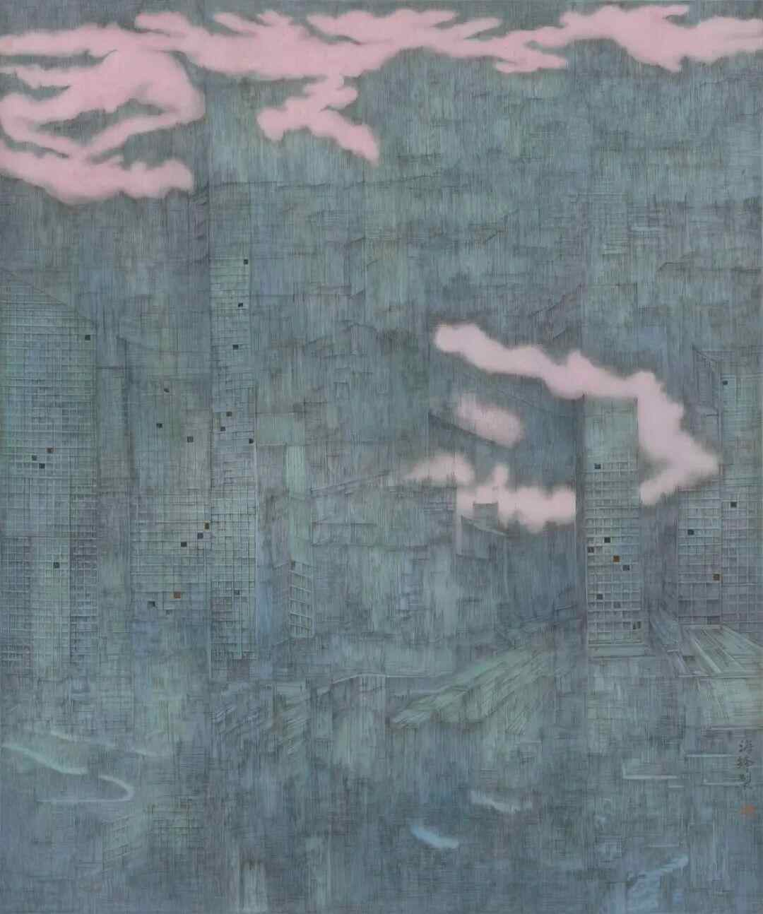 《迷城之二》贺海锋 240cmx200cm 中国画 2022年