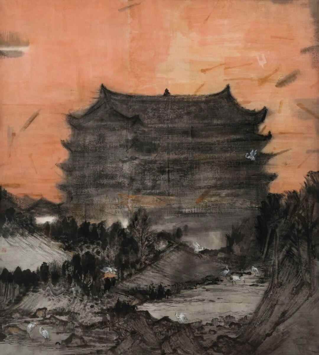 《云踪叠翠——镇海楼记》陈辉荣 178cm×159cm 中国画