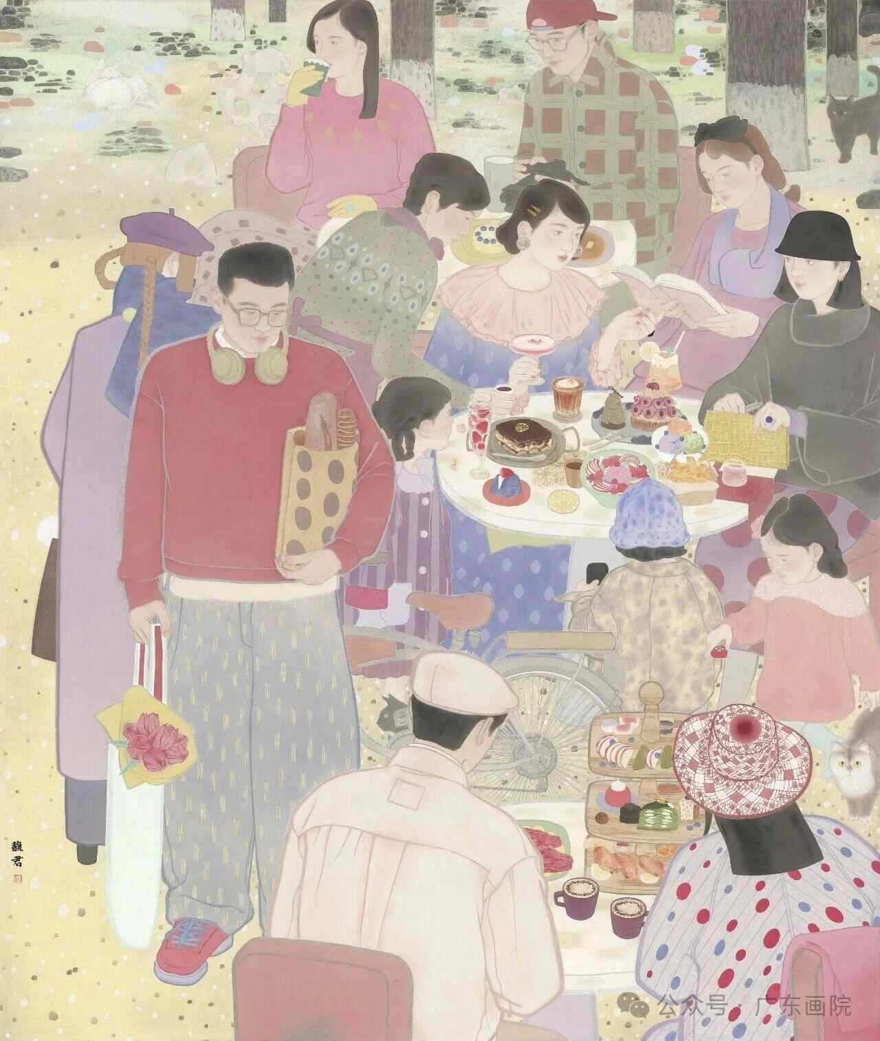 《午后阳光》何馥君 234cmx197cm 中国画 2025年