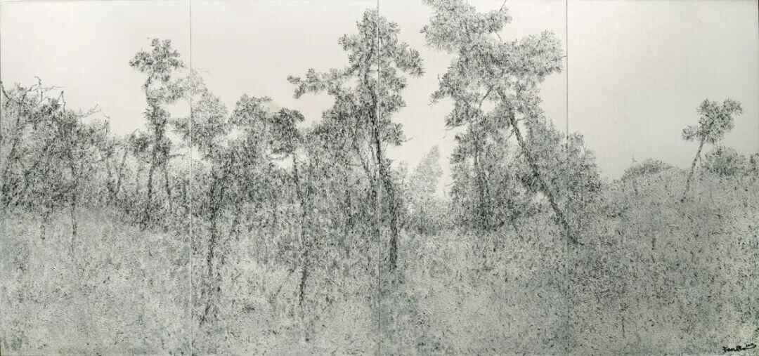 《林中路-5》范勃 84cmx184cm 油画 2019年