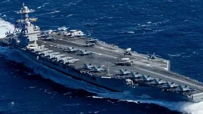 美国最大航母已进入加勒比海