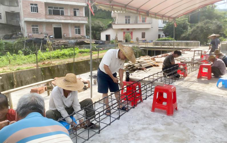 台风毁长廊 干群齐修复 罗定市泗纶镇人大代表引领村民共建家园