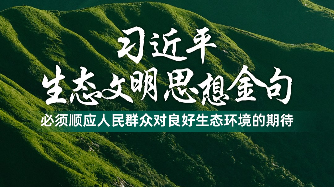 必须顺应人民群众对良好生态环境的期待
