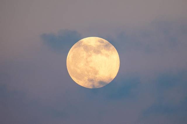 △11月5日晚 拍摄于福建厦门的“超级月亮”