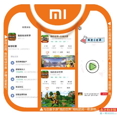 小米应用商店现大量无版号游戏 还过度索权 如此推广 好应用 南方网