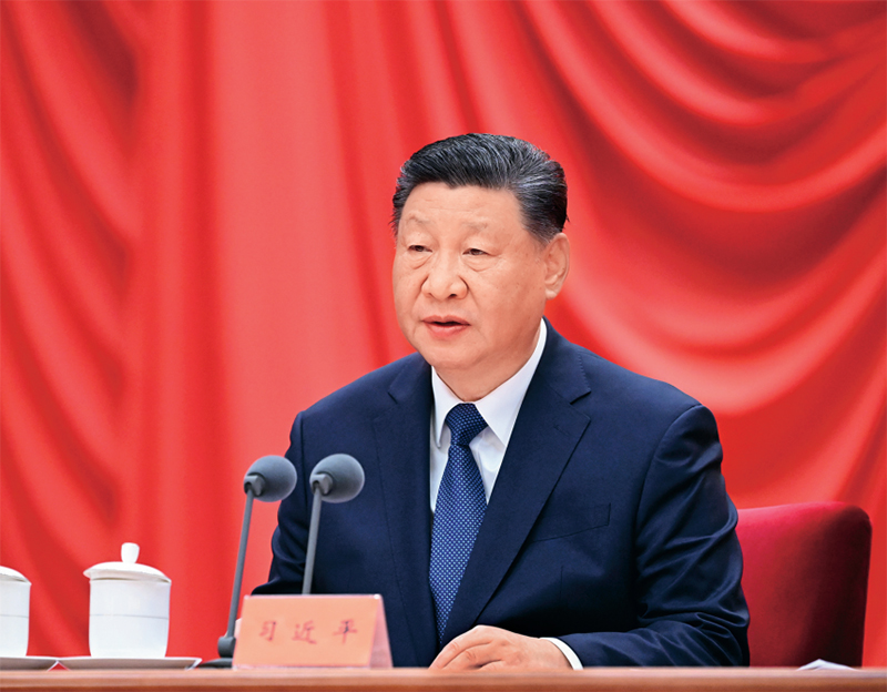 2025年1月6日,中共中央总书记、国家主席、中央军委主席习近平在中国共产党第二十届中央纪律检查委员会第四次全体会议上发表重要讲话。 新华社记者 谢环驰/摄