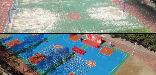 新旧运动场对比