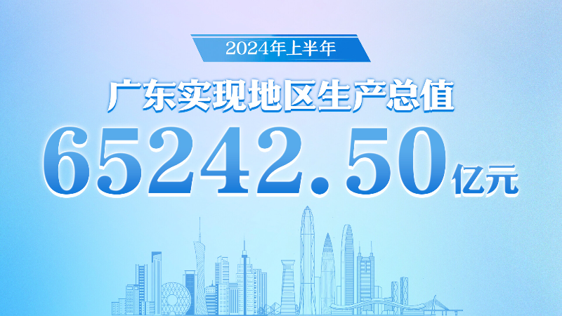广东公布2024上半年经济数据：GDP超6.5万亿元