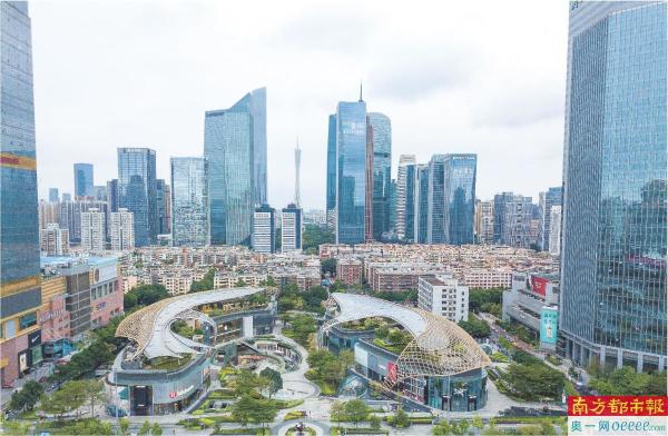 广州天河路商圈远景图