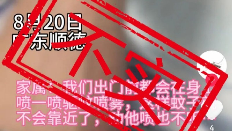 顺德一男子感染基孔肯雅热抢救无效身亡？当地回应：不实 | 破谣局