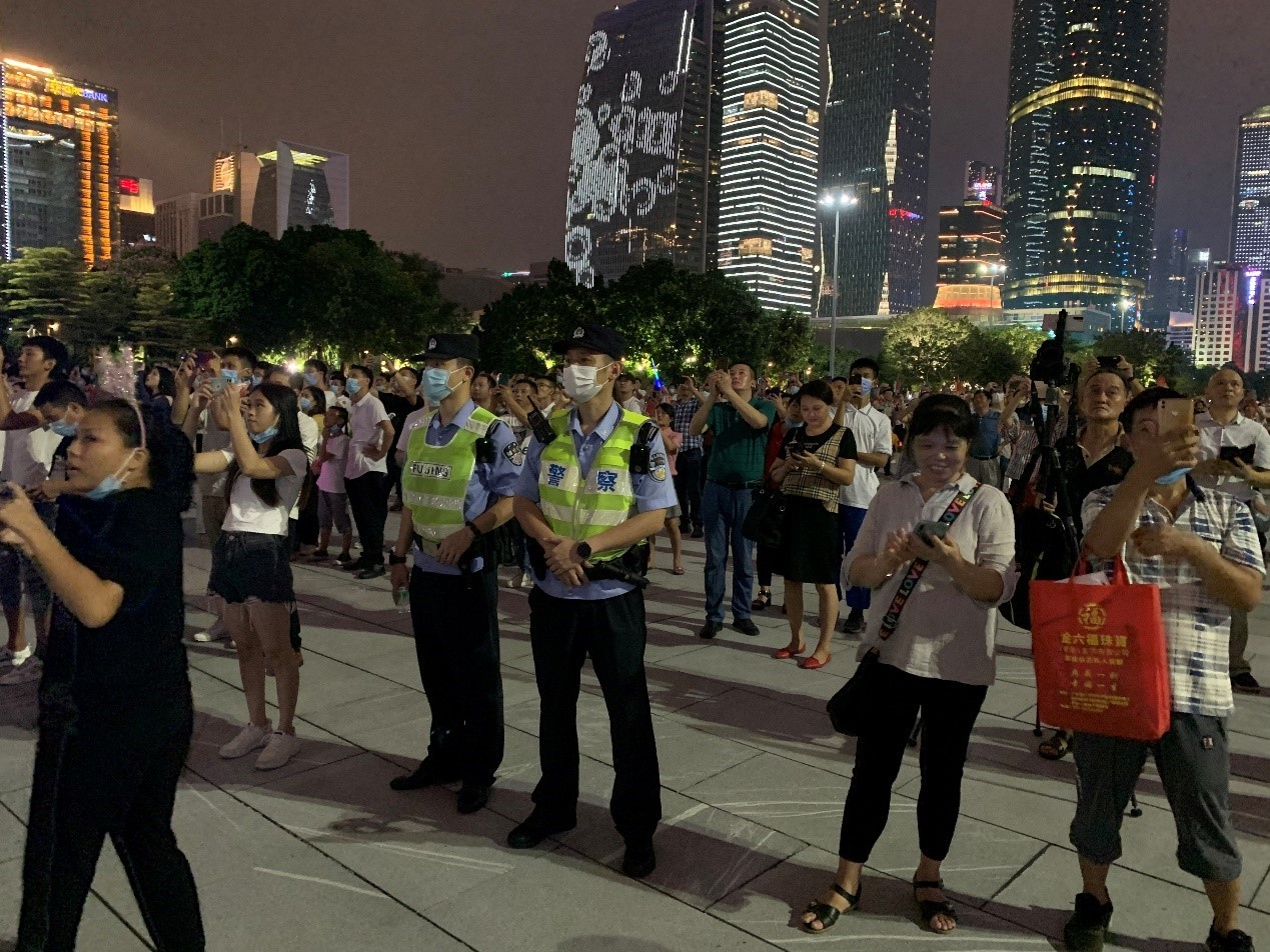 值守海心沙亚运公园。