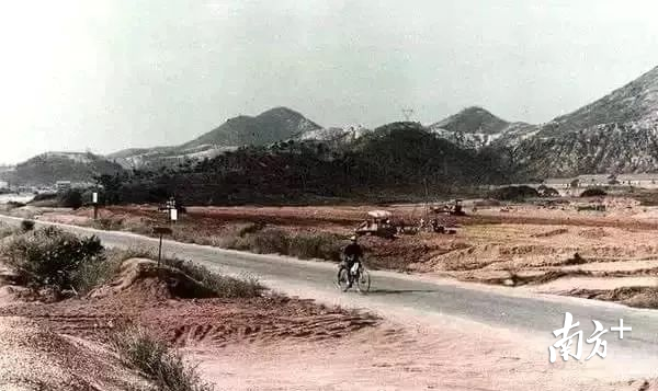 1983年,深圳,华侨城所在地,中间那条路就是今日穿过华侨城的深南大道 1983年,深圳,华侨城所在地,中间那条路就是今日穿过华侨城的深南大道