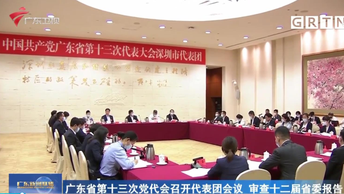 广东省第十三次党代会召开代表团会议 审查十二届省委报告