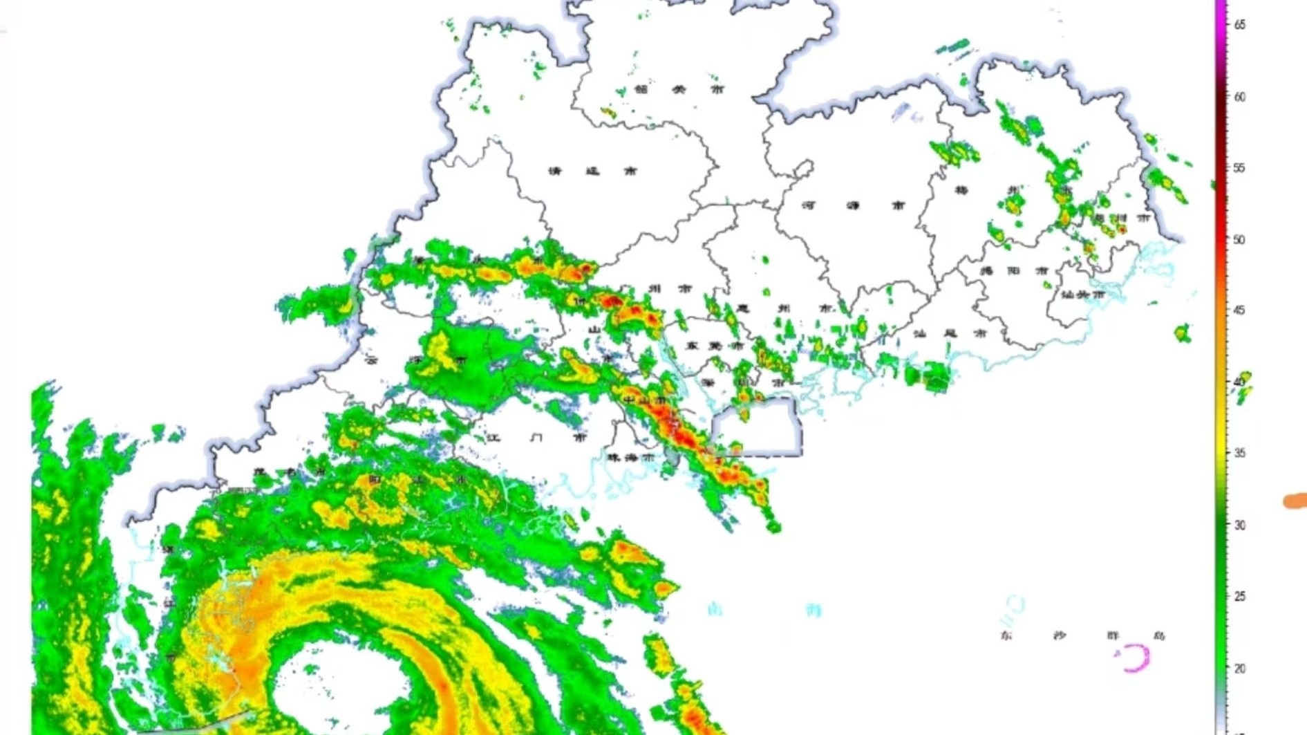 Typhoon Matmo makes landfall in Zhanjiang at 14:50, Oct 5