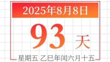 全运日历｜2025年8月8日