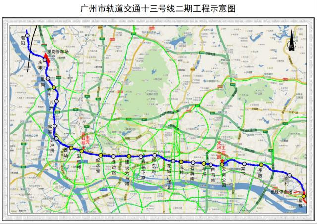 十三号线二期线路示意图,以最终公布为准