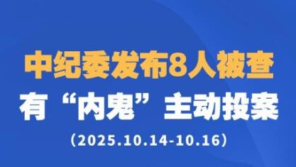 中纪委发布8人被查，有“内鬼”主动投案