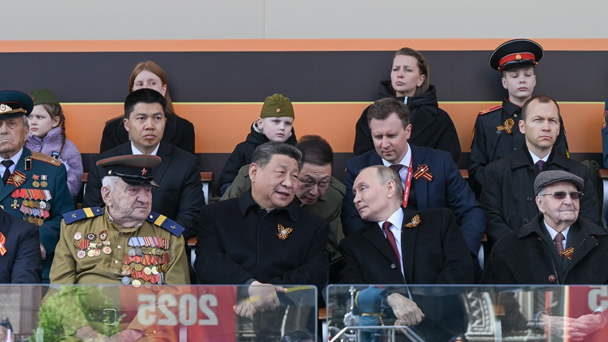Remember history to illuminate future -- Xi attends Victory Day commemorations in Moscow