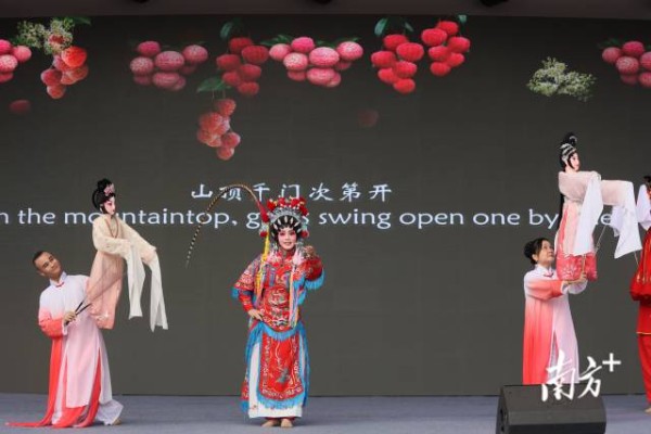 “荔乡”茂名的荔枝元素成为赛事的一大亮点。图源：南方plus