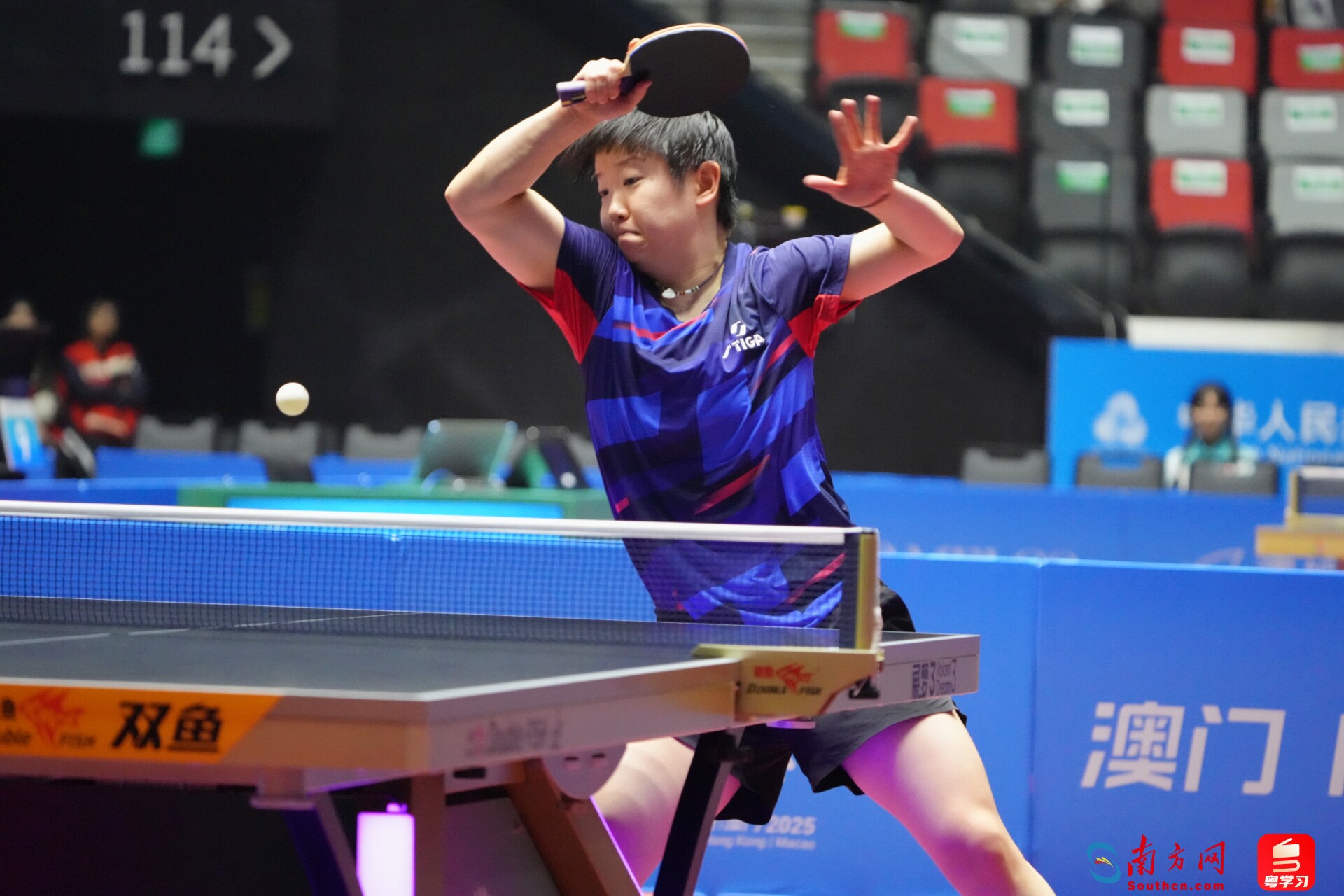 河北队孙颖莎在比赛中