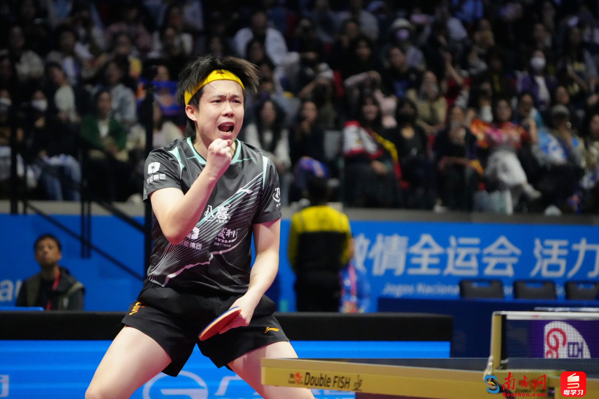 北京队王楚钦在比赛中