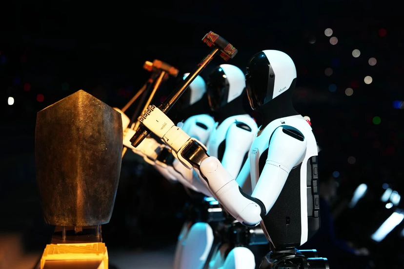 这是11月9日拍摄的开幕式上的机器人表演。新华社记者 李一博 摄