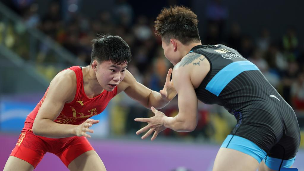 Women's freestyle finals of wrestling at 15th National Games
