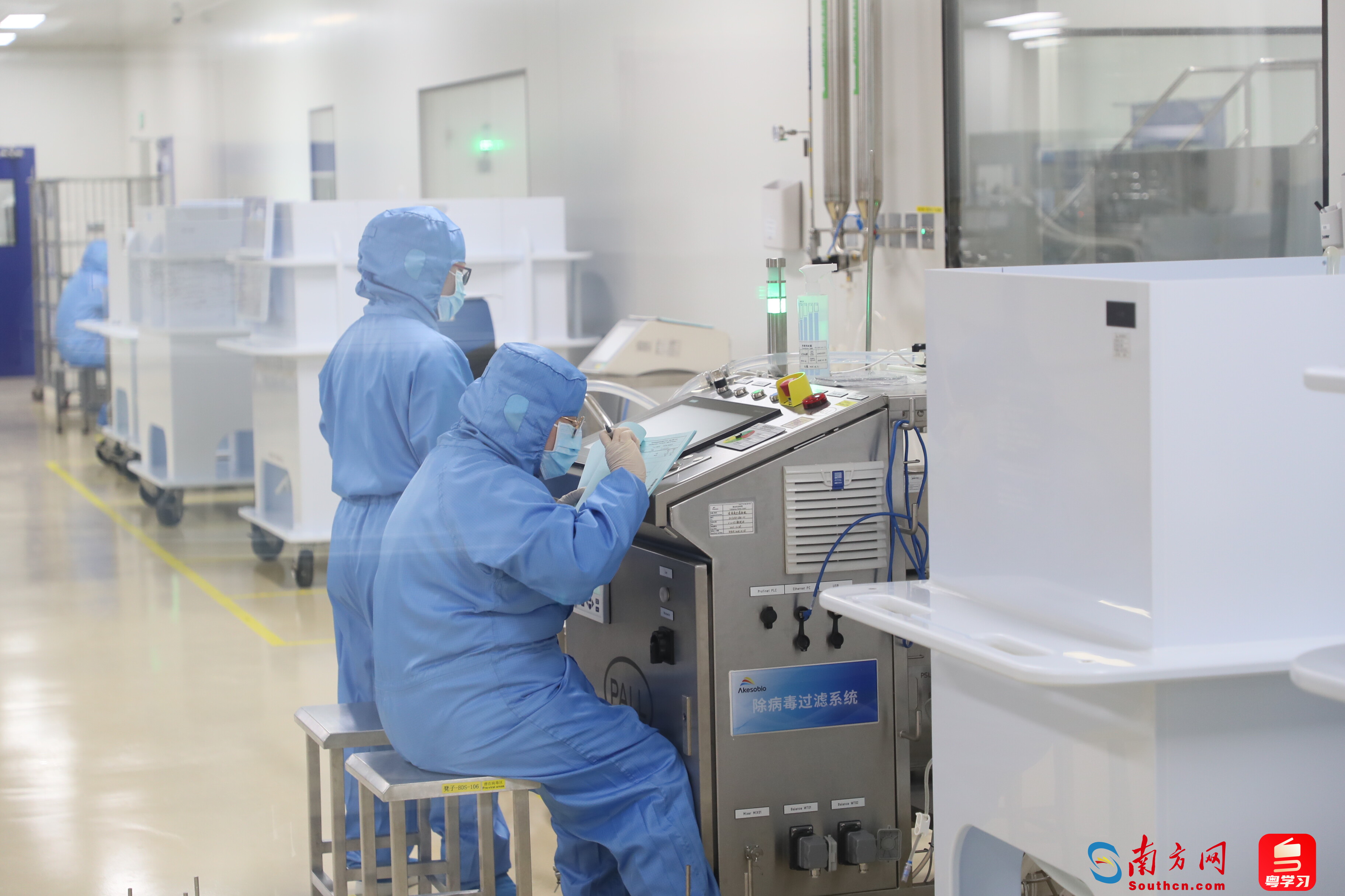 康方生物中新广州知识城生物制药基地内。李剑锋 摄
