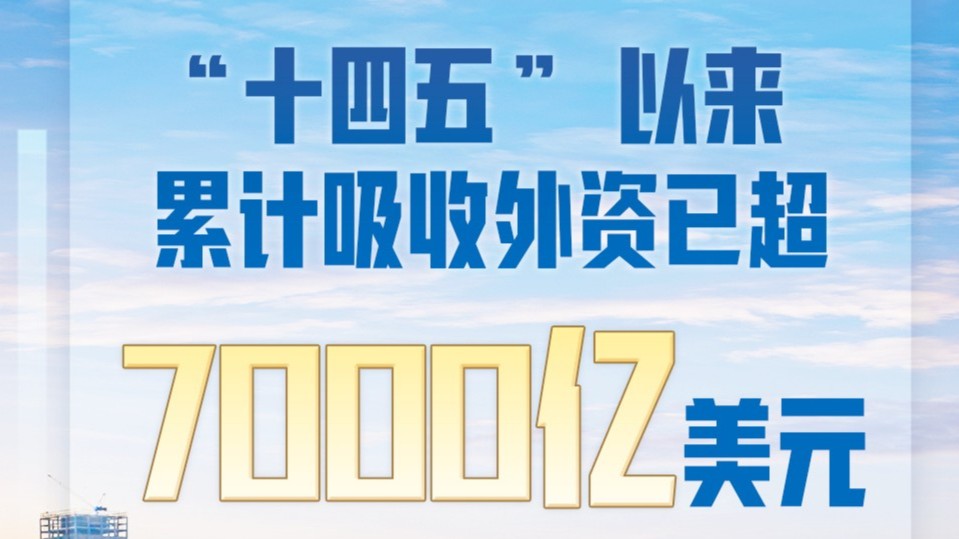 提前完成目标！“十四五”以来累计吸收外资已超7000亿美元