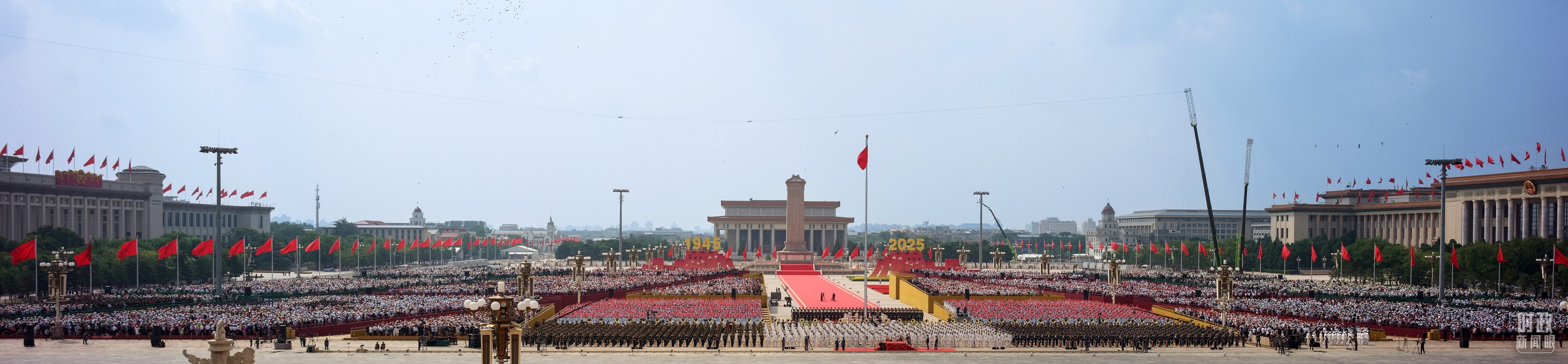 △9月3日上午，天安门广场。（总台央视记者王威拍摄）