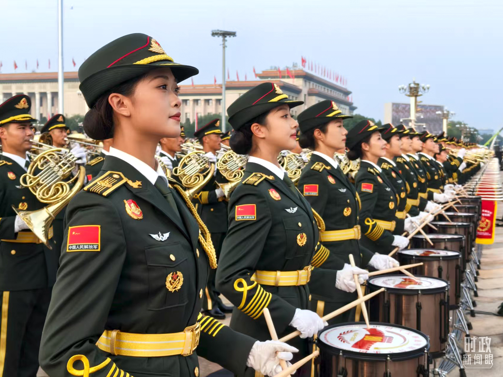 △军乐团排面。（总台央视记者钟信伟拍摄）