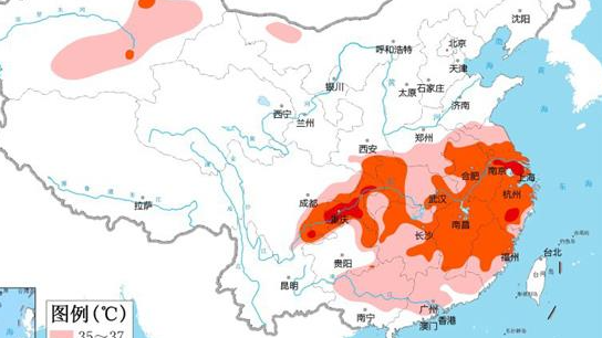 高温橙色预警：江浙沪等5省市局地可达40℃以上