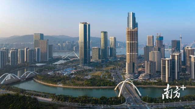 小横琴岛周边俯瞰。南方+记者 梁钜聪 摄